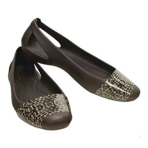 Crocs Sienna Brown Flats Sz 8​​​​​​​​​​